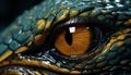 A spooky reptile portrait, a dangerous dragon looking at camera generated by AI