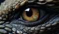 Spooky reptile staring, watching, cute, danger, nature, animal wildlife generated by AI
