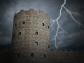 Spooky Medieval Castle Tower, Lightning