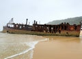 Spooky Shipwreck Maheno At 75 Mile Beach On Fraser Island Queensland Australia