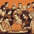 Spooky Showdown: Jack-o-Lantern Carving Contest with Judges and Participants