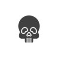 Spooky skull vector icon