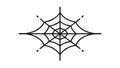 Spooky Spider Web Corner Art, vector design Generative AI Royalty Free Stock Photo