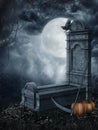 Spooky tombstone
