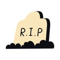 Spooky tombstone vector illustration