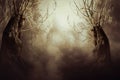 Spooky Tree in Night Mist Royalty Free Stock Photo