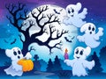 Spooky tree theme image 4 Royalty Free Stock Photo