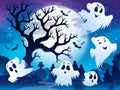 Spooky tree theme image 5 Royalty Free Stock Photo
