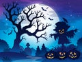 Spooky tree theme image 6 Royalty Free Stock Photo