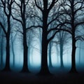 spooky trees isolated on a transparent