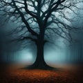 spooky trees isolated on a transparent