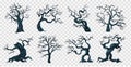 Spooky Trees Transparent Set