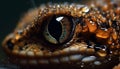 Spooky viper portrait dangerous reptile in tropical underwater habitat generated by AI