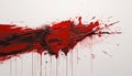 Spooky wave of violence abstract acrylic painting with splattered blood generated by AI