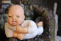 Spooky weathered baby doll portrait Royalty Free Stock Photo