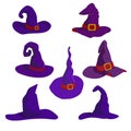 Spooky witch hat collection Royalty Free Stock Photo