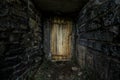 Spooky wooden door