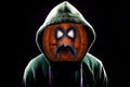 Zombie Halloween Pumpkin in Hoodie