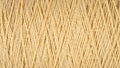 Spool of beige thread macro background Royalty Free Stock Photo