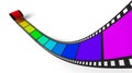 Film with rainbow colors Royalty Free Stock Photo