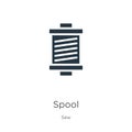 Spool icon vector. Trendy flat spool icon from sew collection isolated on white background. Vector illustration can be used for Royalty Free Stock Photo