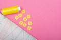 Sewing supplies, patterns and accessories for needlework, sewing, embroidery Royalty Free Stock Photo