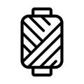 Spool of thread icon in outline style sewing vector icon