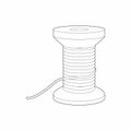 Spool of thread icon, outline style Royalty Free Stock Photo