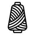 Spool of threads line icon, sewing tools concept. Vector graphics. Threads conical spool, knitting accessory sign on Royalty Free Stock Photo