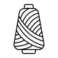 Spool of threads thin line icon, sewing tools concept. Vector graphics. Threads conical spool, knitting accessory sign Royalty Free Stock Photo