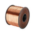 Spool of Ultra Fine Copper Wire Isolated on White Background Royalty Free Stock Photo