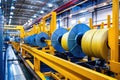 spooling and section in factory Royalty Free Stock Photo