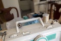 Spooling the thread on a sewing machine