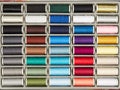 Spools with colored sewing thread Royalty Free Stock Photo