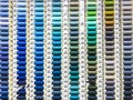 Spools of colored sewing thread Royalty Free Stock Photo