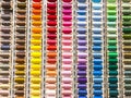 Spools of colored sewing thread Royalty Free Stock Photo