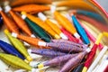 Spools of colorful silk thread