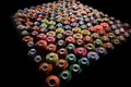 Spools of colorful threads