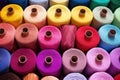 spools of dyed cotton thread in a multitude of colors