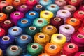 spools of multicolored threads