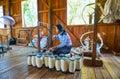 The spools with yarn, Inle Lake, Myanmar
