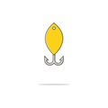 Spoon bait color thin line icon.Vector illustration