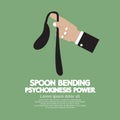 Spoon Bending Psychokinesis Power Royalty Free Stock Photo