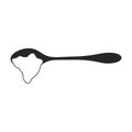 Spoon dough vector icon.Black vector icon isolated on white background spoon dough