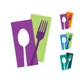 Spoon and Fork Abstract logo Vector Graphic food icon symbol for cooking business cafe or restaurant Royalty Free Stock Photo