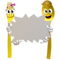 Spoon and fork couple character mascot