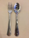 Spoon and fork Royalty Free Stock Photo