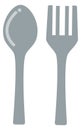 Spoon and fork icon. Dinner symbol. Cutlery sign Royalty Free Stock Photo