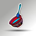 Spoon fork icon vector kitchen illustration restaurant Royalty Free Stock Photo