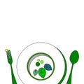 Spoon fork icon vector kitchen illustration Royalty Free Stock Photo